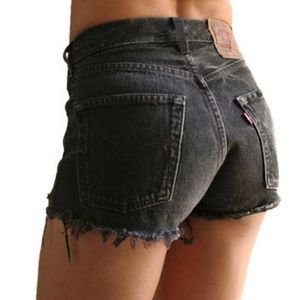 VINTAGE black levi cutoffs!!